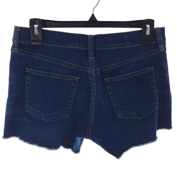 J.Crew Indigo Denim Blue Raw Hem Cut Off Blue Shorts Womens Size 26 A0813 - Picture 6 of 8